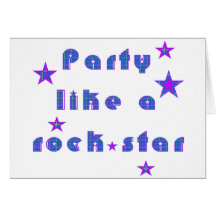 Fiesta como un RockSTAR Felicitacion