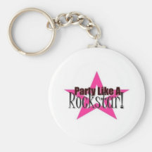 ¡Fiesta como un Rockstar! Llavero Personalizado