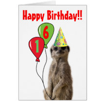 Fiesta como una tarjeta de cumpleaños de Meerkat