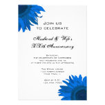 Fiesta de aniversario azul del boda de la flor del comunicado personalizado
