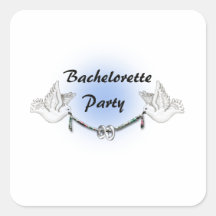 Fiesta de Bachelorette Calcomanía Cuadradase