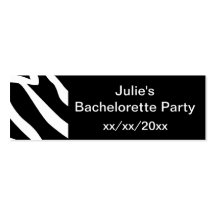 Fiesta de Bachelorette de la cebra Plantillas De Tarjeta De Negocio