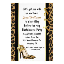 Fiesta de Bachelorette de los tacones altos de la  invitaciones