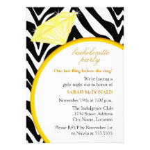 Fiesta de Bachelorette del anillo del estampado de Invitacion Personal