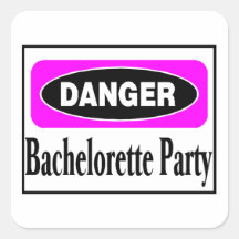 Fiesta de Bachelorette del peligro Pegatinas