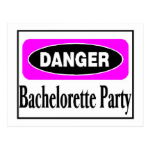 Fiesta de Bachelorette del peligro Tarjetas Postales