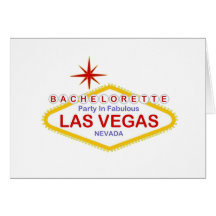 FIESTA de BACHELORETTE EN la tarjeta de LAS VEGAS