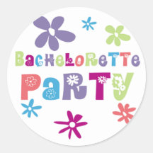 Fiesta de Bachelorette Etiquetas Redondas