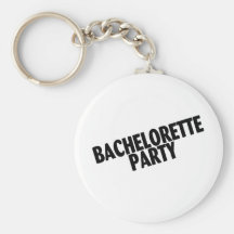 Fiesta de Bachelorette (negro inclinado) Llavero