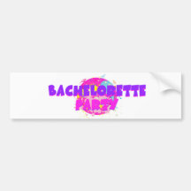 Fiesta de Bachelorette Pegatina De Parachoque