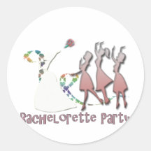 Fiesta de Bachelorette Pegatina Redonda