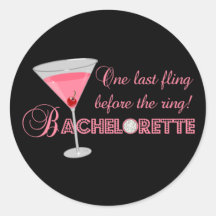 Fiesta de Bachelorette Pegatina Redonda