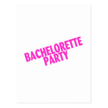Fiesta de Bachelorette que casa rosa Tarjeta Postal