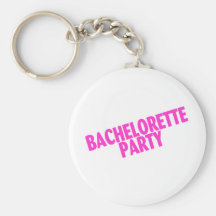Fiesta de Bachelorette (rosa inclinado) Llaveros Personalizados
