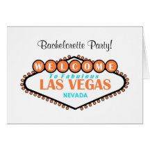 ¡Fiesta de Bachelorette! Tarjeta de Las Vegas