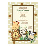 Fiesta de bienvenida al bebé 5x7 del safari de sel invitaciones personalizada