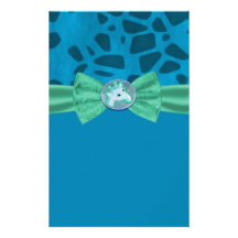 Fiesta de bienvenida al bebé azul y verde de la ji papelería personalizada
