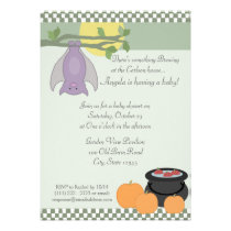 Fiesta de bienvenida al bebé de Halloween invitaciones