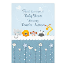 Fiesta de bienvenida al bebé del muchacho azul invitaciones personales 