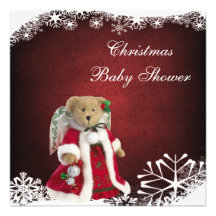 Fiesta de bienvenida al bebé festiva del navidad d invitacion personal 