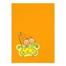 Fiesta de bienvenida al bebé (gemelos) invitaciones personales 