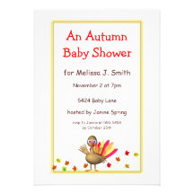 Fiesta de bienvenida al bebé linda del otoño de Tu Invitación Personalizada