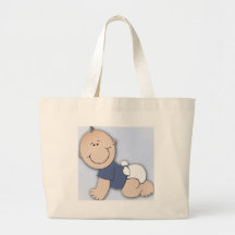 Fiesta de bienvenida al bebé para el muchacho bolsas lienzo