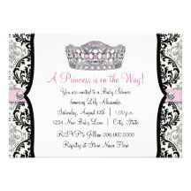 Fiesta de bienvenida al bebé rosada de princesa Pi Anuncios Personalizados
