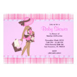 Fiesta de bienvenida al bebé ROSADA dulce LINDA Comunicados Personalizados