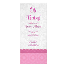 Fiesta de bienvenida al bebé rosada V23 del chica  Comunicados Personales