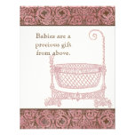 Fiesta de bienvenida al bebé RSVP - cuna rosada de Invitacion Personalizada