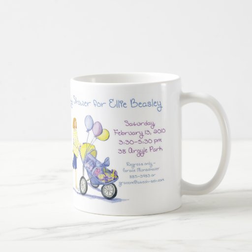 fiesta de bienvenida al bebé taza de café