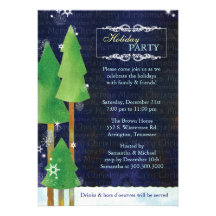 Fiesta de cena de navidad de los árboles del país  anuncios  