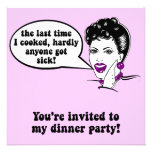 Fiesta de cena divertido invitacion personalizada
