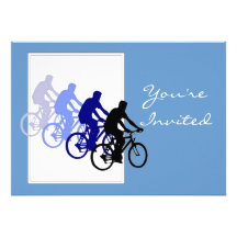 Fiesta de cumpleaños de encargo, bici, ciclo, Biki Comunicado Personalizado