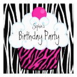 Fiesta de cumpleaños de la magdalena de los chicas anuncio personalizado