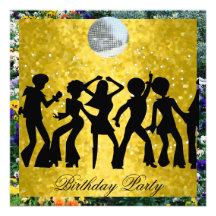 Fiesta de cumpleaños de los años 70 del disco 2 re invitaciones personalizada