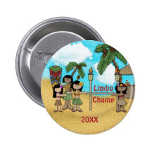 Fiesta de cumpleaños de Luau del limbo - campeón d Pin