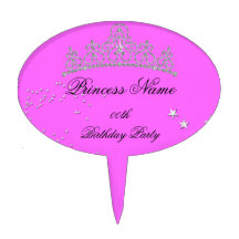 Fiesta de cumpleaños de princesa Pink Tiara Add Ag Figura Para Tarta