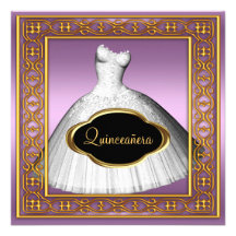 Fiesta de cumpleaños de Quinceanera 2 simples Invitacion Personal