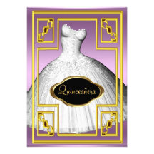 Fiesta de cumpleaños de Quinceanera simple Invitación Personalizada