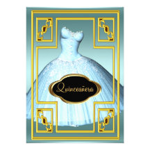 Fiesta de cumpleaños de Quinceanera teal12 Comunicado Personalizado