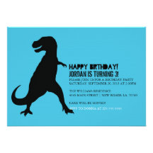 Fiesta de cumpleaños del dinosaurio el | T-Rex Invitación Personalizada