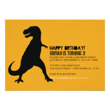Fiesta de cumpleaños del dinosaurio el | T-Rex Invitación