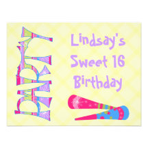 Fiesta de cumpleaños del dulce 16 invitación