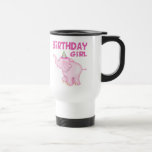 Fiesta de cumpleaños del elefante del chica tazas de café