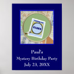 Fiesta de cumpleaños del misterio impresiones