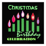 Fiesta de cumpleaños del navidad W839 personalizad invitaciones