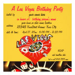 Fiesta de cumpleaños del tema del casino de Las Ve Invitaciones Personales