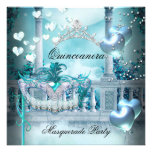 Fiesta de cumpleaños del trullo de Quinceanera 15  Comunicado Personalizado